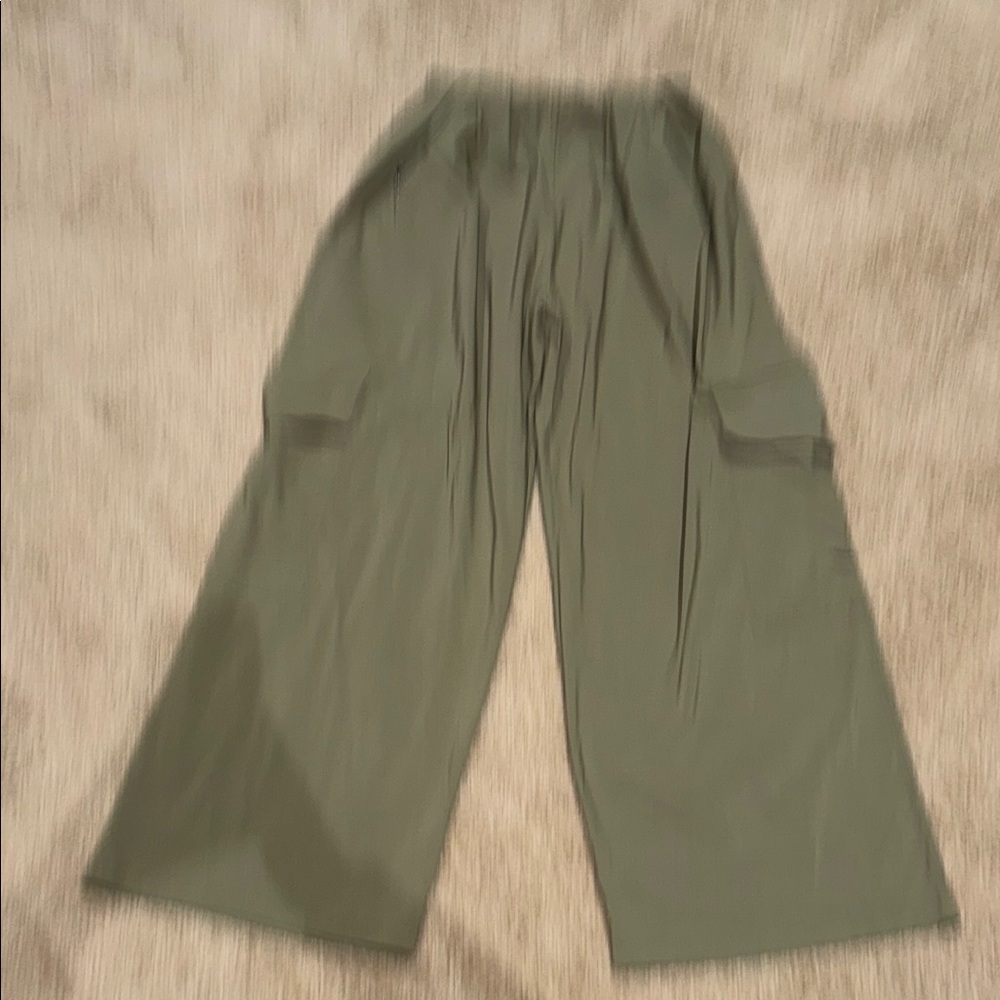 Zara Khaki Relaxed Trousers